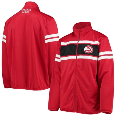 G-iii Sports By Carl Banks Red Atlanta Hawks Power Pitcher Full-zip Track Jacket