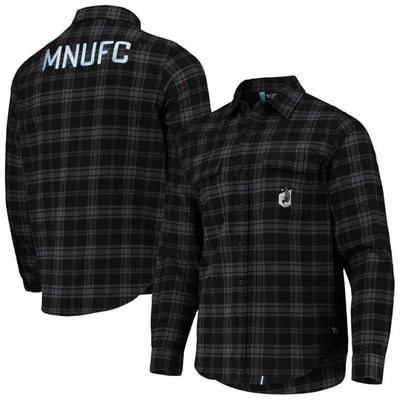 The Wild Collective Black Minnesota United Fc Buffalo Check Button-up Shirt