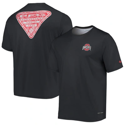 Columbia Black Ohio State Buckeyes Terminal Tackle Omni-shade T-shirt