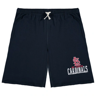 Profile Men's Navy St. Louis Cardinals Big And Tall French Terry Shorts