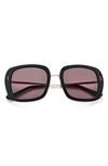 Gemma Baker Street 52mm Square Sunglasses In Carbon