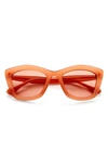 Gemma Casanova 51mm Rectangle Sunglasses In Chilli