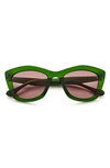 Gemma Casanova 51mm Rectangle Sunglasses In Emerald