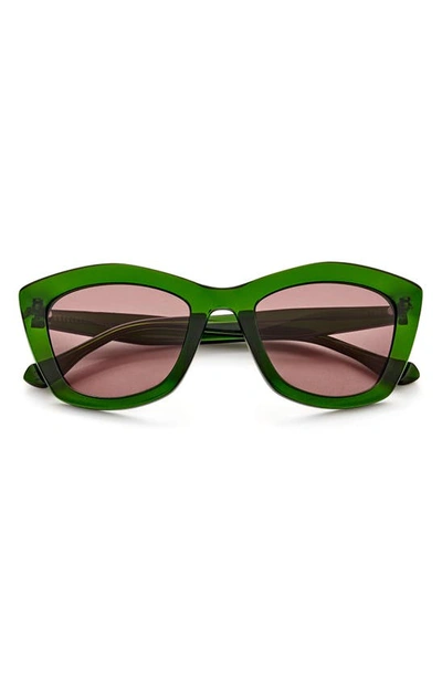 Gemma Casanova 51mm Rectangle Sunglasses In Emerald