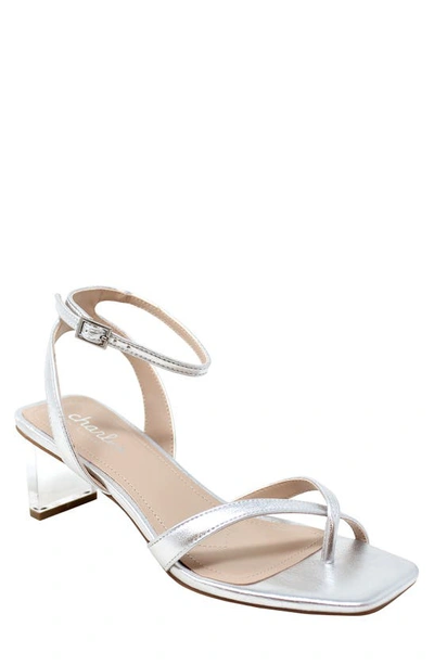 Charles By Charles David Fancy Ankle Strap Sandal In Silver