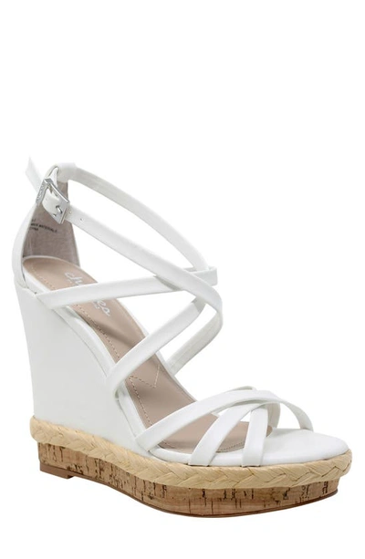 Charles By Charles David Assemble Platform Wedge Sandal In White