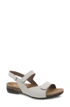 Dansko Ronda Slide Sandal In Ivory Milled Nubuck