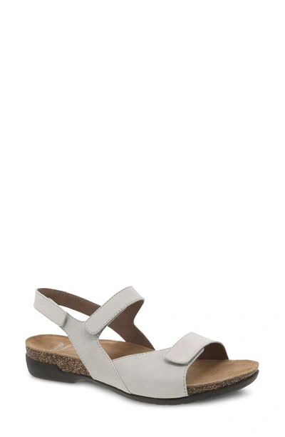 Dansko Ronda Slide Sandal In Ivory Milled Nubuck