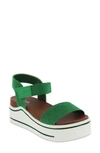 Mia Women's Odelia Platform Ankle Strap Sandals Women's Shoes In Grass Brus