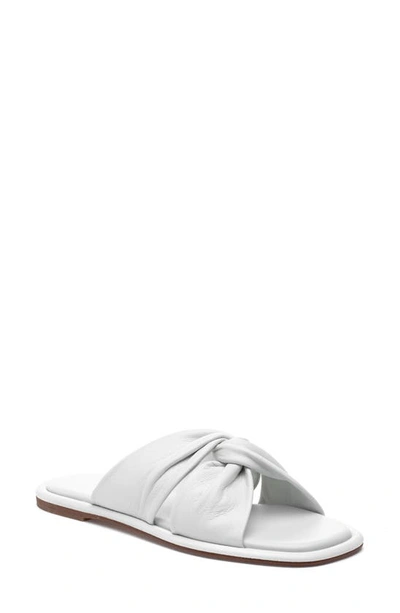 J/slides Yaya Leather Sandal In White