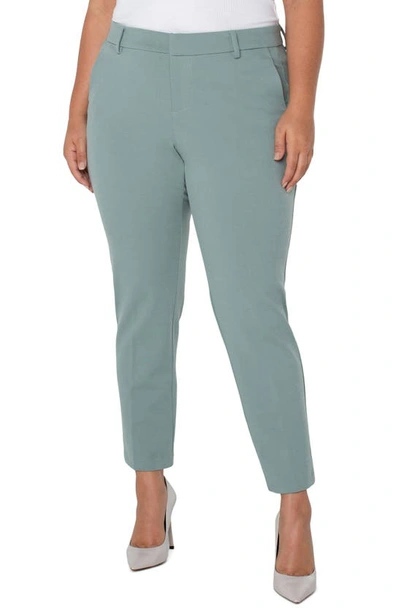 Liverpool Kelsey Ponte Knit Trousers In Sea Green