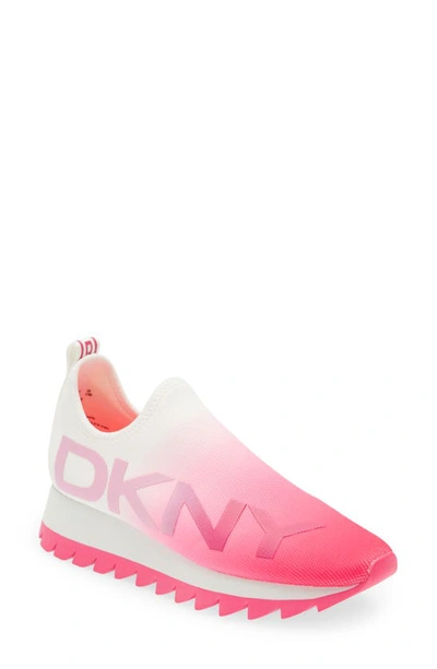 Dkny Women's Azer Slip On Sneakers In Fuschia/white