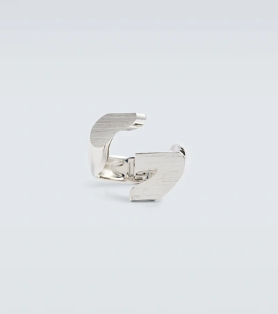 Givenchy Silver G Chain Cuff Bracelet In Silvery