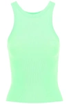 Msgm Fluorescent Tank Top In Green