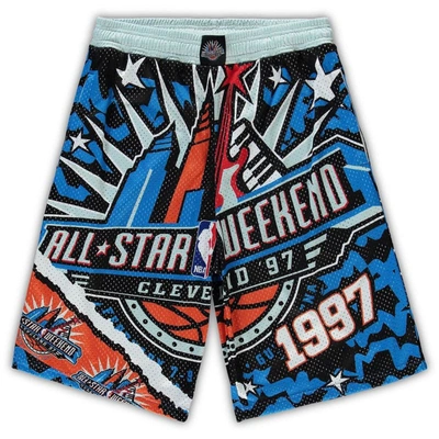 Mitchell & Ness Men's  Blue, Black Nba 1997 All-star Game Hardwood Classics Big And Tall Jumbotron 2. In Blue,black