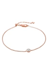 Monica Vinader 18ct Rose Gold Plated Vermeil Silver Diamond Essential Bracelet