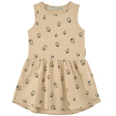 Sproet And Sprout Kids' Beige Dress In Cream