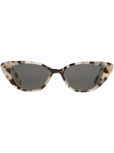 Gentle Monster Black And Neutral Crella S3 Cat Eye Sunglasses