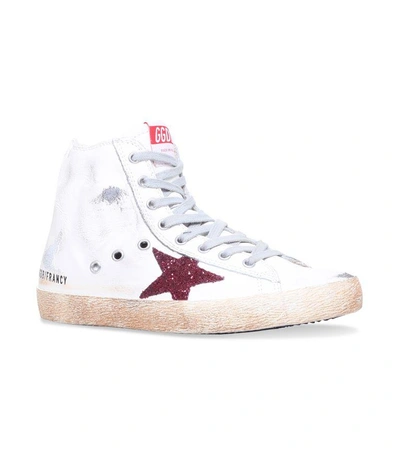 Golden Goose Women's Shoes High Top Leather Trainers Sneakers Francy In White