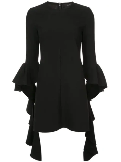 Ellery Kilkenny Deconstructed-sleeve Crepe Dress In Black