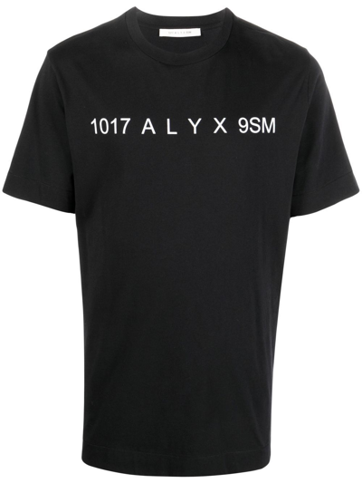Alyx Logo Brand-print Cotton-jersey T-shirt In Black