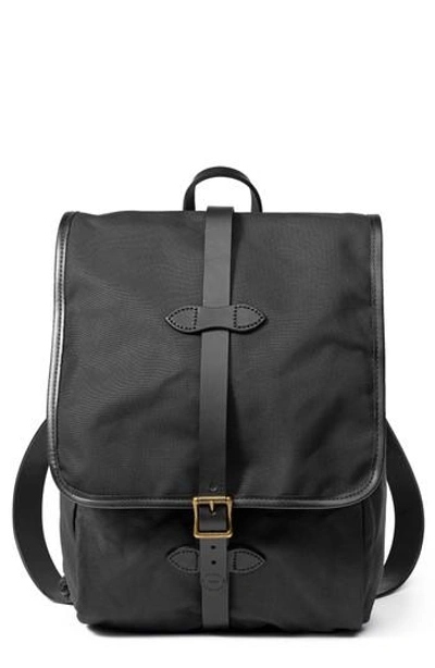 Filson Tin Cloth Backpack In Black
