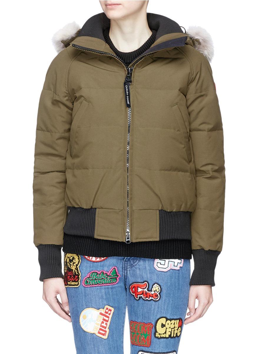 Canada Goose 'savona' Coyote Fur Hooded Down Puffer Bomber Jacket ...
