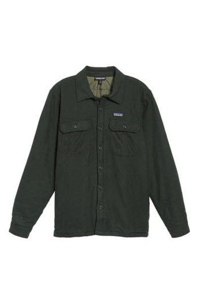 Patagonia 'fjord' Flannel Shirt Jacket In Carbon