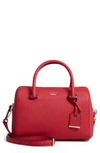 Kate Spade Cameron Street Large Lane Leather Satchel - Red In Rosso