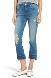 Mother The Insider Frayed Step Hem Crop Jeans In Naughty Intentions