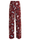 Diane Von Furstenberg Canton Floral-print Wide-leg Trousers In Red