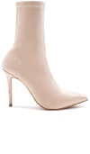 Tony Bianco Davis Bootie In Blonde Stretch Satin