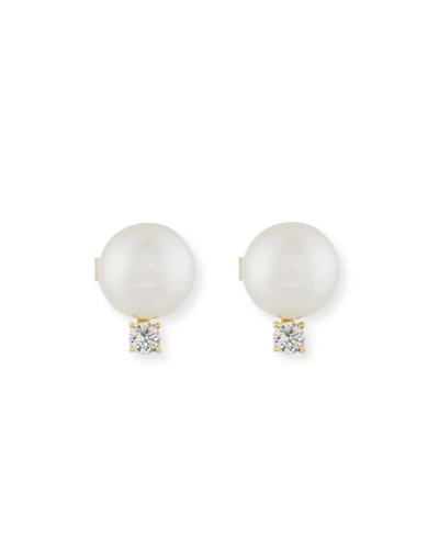 Assael 11mm South Sea Pearl & Diamond Earrings