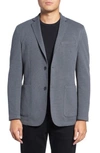 Vince Camuto Slim Fit Stretch Knit Blazer In Heather Charcoal Mesh