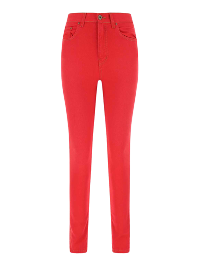 Y/project Red Stretch Denim Jeans  Nd Y Project Donna 27 In Red,light Blue
