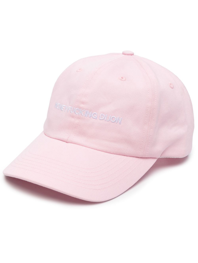 Honey Fucking Dijon Embroidered-logo Detail Baseball Cap In Pink