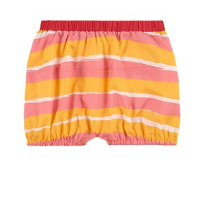 Marni Kids' Striped Shorts Geranium Pink