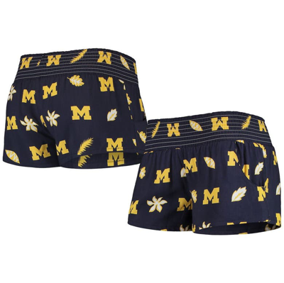 Wes & Willy Navy Michigan Wolverines Beach Shorts