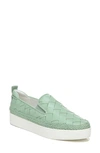 Franco Sarto Homer 3 Womens Woven Espadrille Casual And Fashion Sneakers In Spearmint Faux Leather