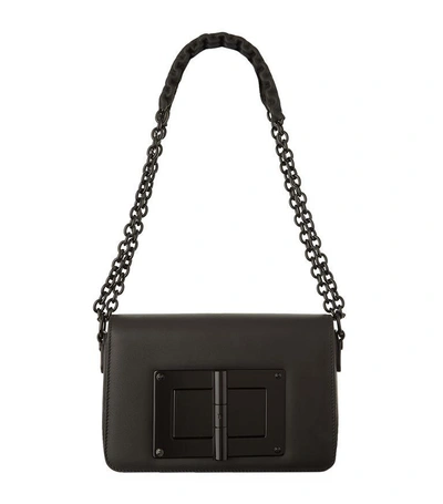 Tom Ford Leather Natalia Chain Shoulder Bag In Black