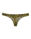 Moschino Underwear G-string In Yellow