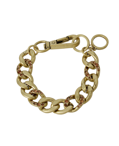 Steve Madden Pave Link Bracelet In Brown