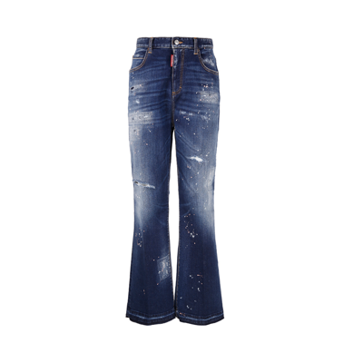 Dsquared2 Jeans Wide Leg In Denim