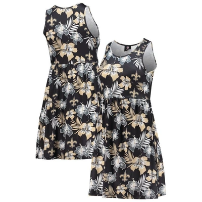 Foco Black New Orleans Saints Floral Sundress