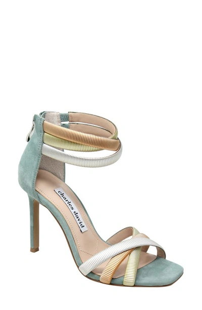 Charles David Women's Electra Suede Stiletto Sandals In Slate Green