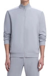 Bugatchi Men's Double-sided Comfort Knit Full-zip Sweatshirt In Platinum