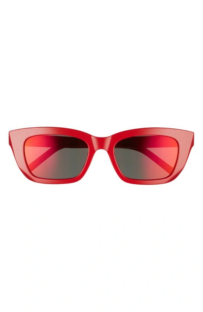 Givenchy 53mm Cat Eye Sunglasses In Shiny Red / Bordeaux Mirror