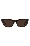 Givenchy 53mm Cat Eye Sunglasses In Dark Havana / Brown