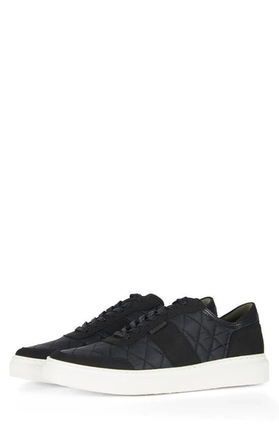 Barbour Men's Liddesdale Diamond Quilted Sneaker Men's Shoes In Black