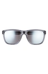 Carrera Eyewear X Ducati 57mm Rectangular Sunglasses In Grey Black / Silver Mirror
